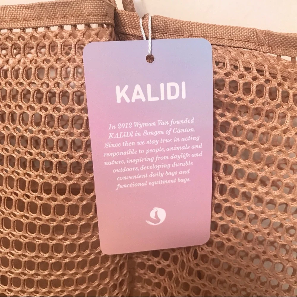 Kalidi Natural Nylon Mesh Beach Tote NWT